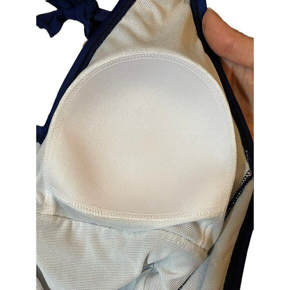 Speedo Ladies' 1-piece Halter Swim Suit Swimsuit, Blue, Halter Size medium - Picture 7 of 16